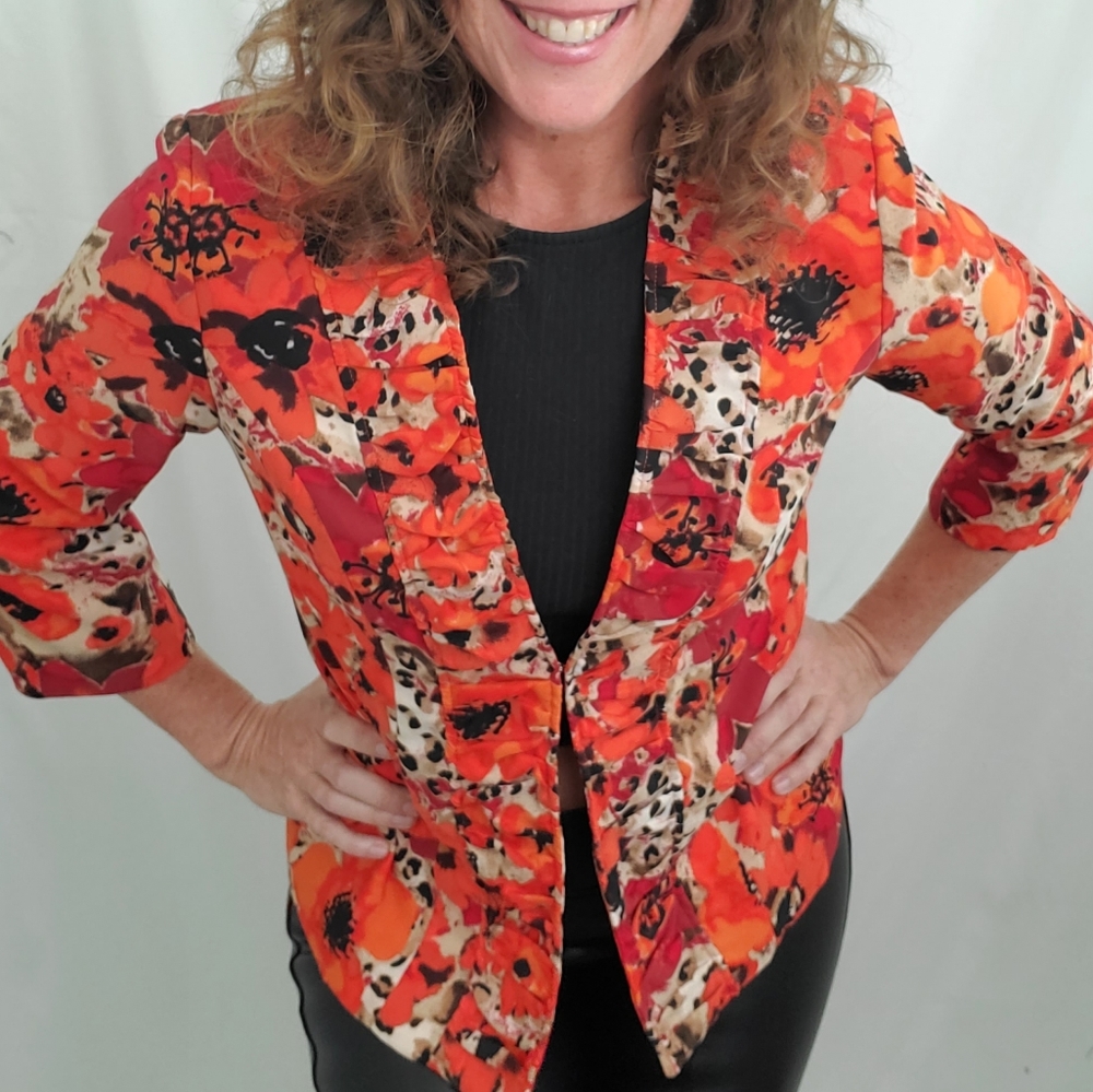 Lavender & Honey blazer floral animal print jacket